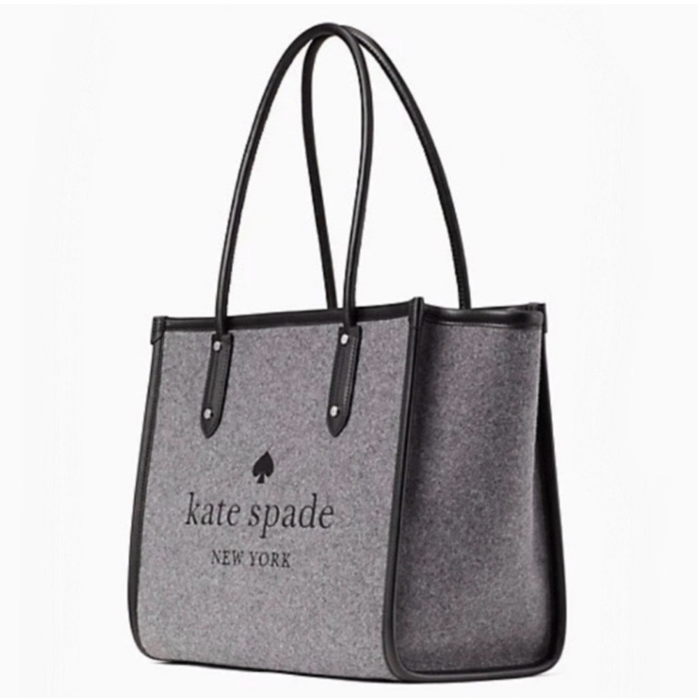 Kate Spade Ella NWOT Gray & Black Tote Shoulder Bag